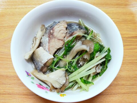 5分で完成☆サバ缶と水菜・舞茸のさっと煮